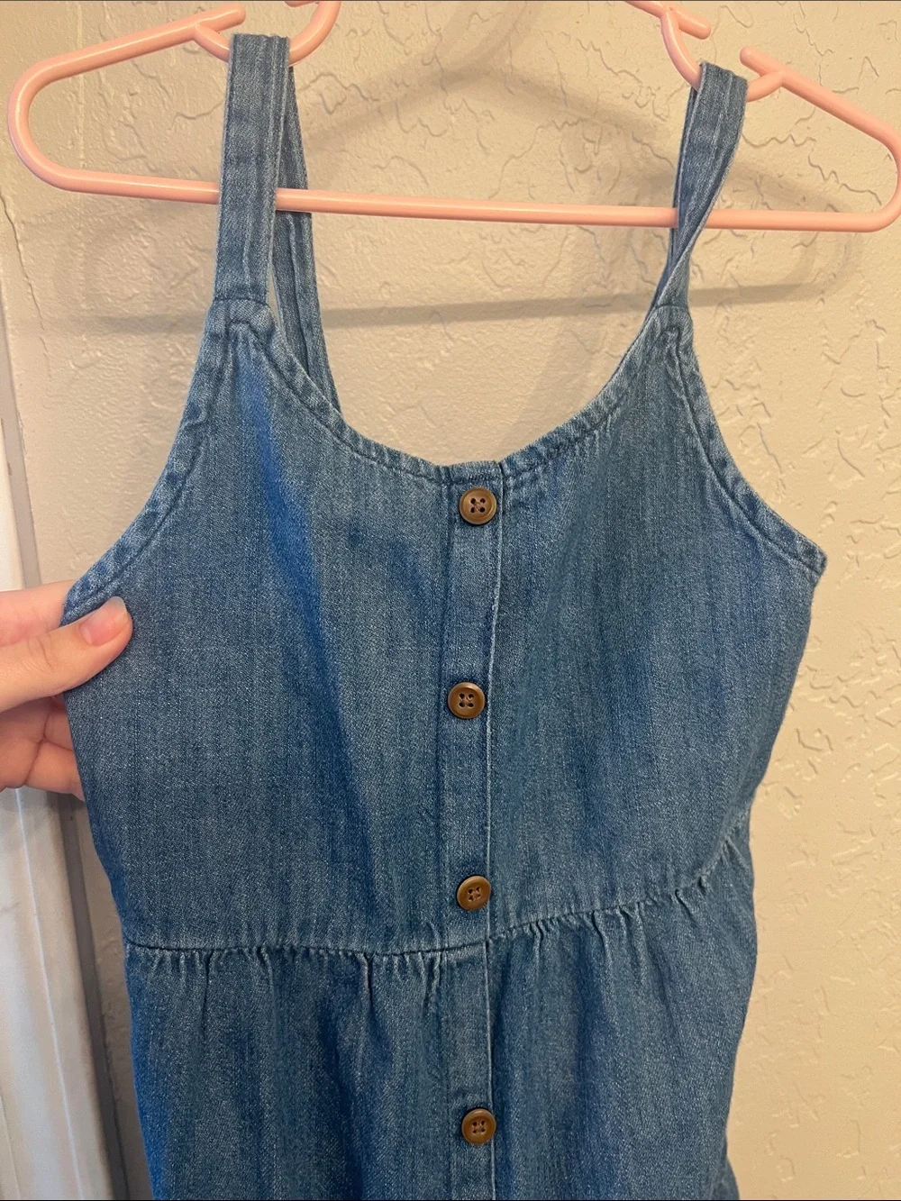 Old Navy Denim Blue Button-Front Girls' Sundress